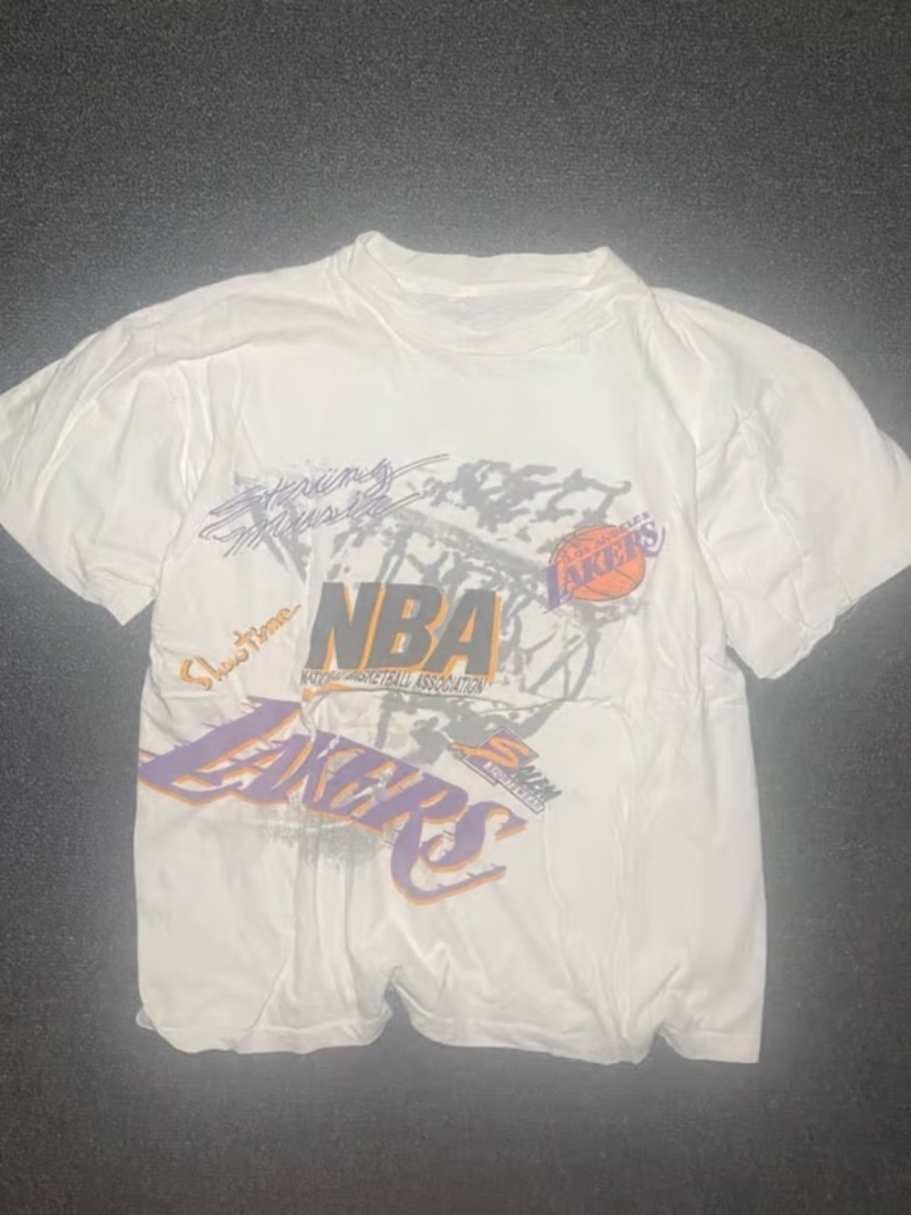 Vintage los angeles lakers Salem sportswear nba graphic kids shirt